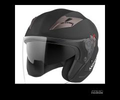 Casco nero doppia visiera motocubo tourer - 3