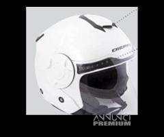 Casco doppia visiera bianco lucido