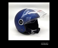 Casco blu opaco  doppia visiera Jfm - 2