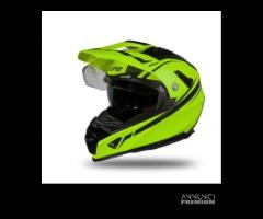 Casco ufo aries giallo fluoe nero opaco