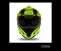 Casco ufo aries giallo fluoe nero opaco