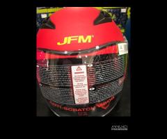 Casco baby jfm rosso opaco con visiera lunga