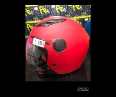 Casco baby jfm rosso opaco con visiera lunga - 2