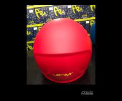 Casco baby jfm rosso opaco con visiera lunga - 3