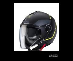 Casco caberg doppia visiera nero opaco e giallo