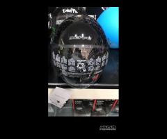 Casco nero lucido doppia visiera dieffe