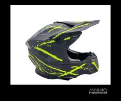 Casco Cross nero e rosso o verde e nero