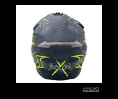 Casco Cross nero e rosso o verde e nero