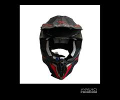 Casco Cross nero e rosso o verde e nero - 4