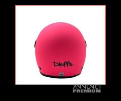 CASCO DIEFFE DEMIJET BABY CON VISIERA ROSA FLUO