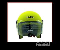 CASCO DIEFFE JUNIOR BABY CON VISIERA GIALLO FLUO