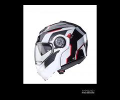 Casco modulare caberg evo move nero bianco e rosso