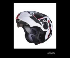 Casco modulare caberg evo move nero bianco e rosso - 2