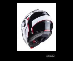 Casco modulare caberg evo move nero bianco e rosso