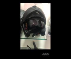 Casco modulare nero doppia visiera