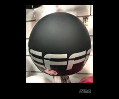 Casco dieffe con visiera elicottero nero e scritta