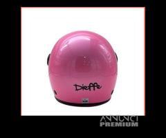 CASCO DIEFFE DEMIJET JUNIOR BABY CON VISIERA ROSA - 2