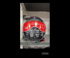 Casco caberg nero opaco con linea fuxia