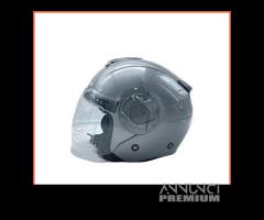 Casco jet dieffe df70 con doppia visiera titanio l