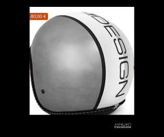 Casco Momo design blade gloss metal bianco