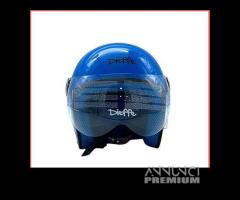 CASCO DIEFFE DEMIJET JUNIOR BABY CON VISIERA BLU L