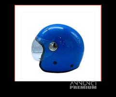 CASCO DIEFFE DEMIJET JUNIOR BABY CON VISIERA BLU L