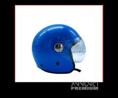 CASCO DIEFFE DEMIJET JUNIOR BABY CON VISIERA BLU L