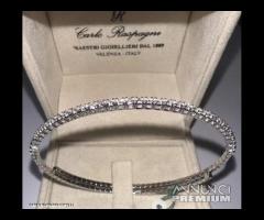 BRACCIALE MANETTA SEMIRIGIDO ORO 18kt. E DIAMANTI