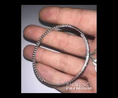 BRACCIALE MANETTA SEMIRIGIDO ORO 18kt. E DIAMANTI