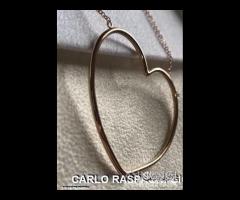 COLLANA CUORE IN ORO ROSA 18kt - 6