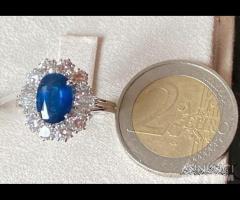 ANELLO ORO 18kt CON DIAMANTI E ZAFFIRO BLU 2,69