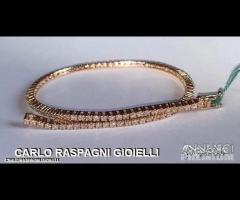 BRACCIALE TENNIS ORO ROSA 18kt. DIAMANTI ct. 1,40