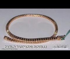 BRACCIALE TENNIS ORO ROSA 18kt. DIAMANTI ct. 1,40