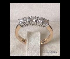 FEDINA ORO BICOLORE 18kt. A 5 DIAMANTI BRILLANTI