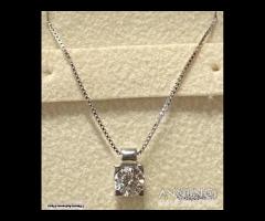 COLLANA PUNTO LUCE ORO 18kt. CON DIAMANTE 0,35