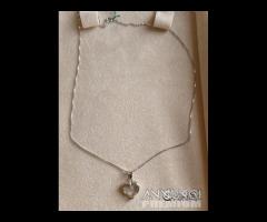 COLLANA CUORE ORO 18kt. E DIAMANTE NATURALE