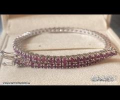 BRACCIALE ORO 18kt. CON RUBINI NATURALI PINKISH