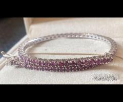 BRACCIALE ORO 18kt. CON RUBINI NATURALI PINKISH