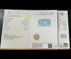 Acquamarina in blister ct. 9,94 certificazione aig