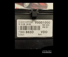 QUADRO STRUMENTI VOLKSWAGEN Touran 2Â° Serie 1T092