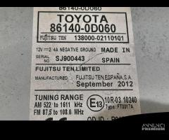 AUTORADIO TOYOTA Yaris Serie 861400D060 1NZFXE (08