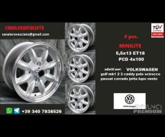 Cerchi minilite 5,5x 13 4x100 et18 volkswagen VW