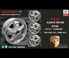 Cerchi fuchs 4,5x 15 porsche 356 911 912  lucidati