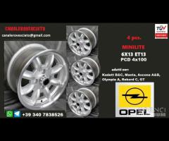 Cerchi minilite 6x13 et13 4x100 opel