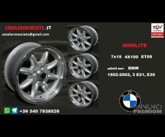 Cerchi minilite 7X15 ET05 bmw 1502 2002  E21 E30