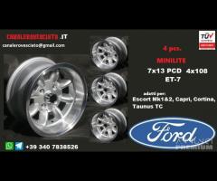 Cerchi minilite 7x 13 4x108 et-7 silver ford