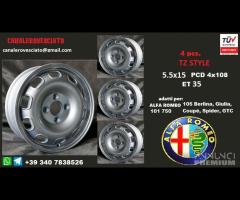 Cerchi tz 5,5x15 4x108 et35 alfa romeo