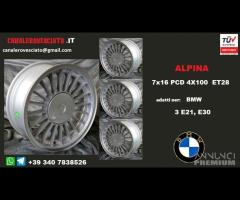 Cerchi ALPINA 7x 16 4x100 et28 BMW E30 E21 - 1