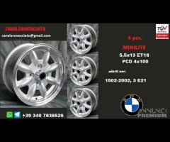 Cerchi minilite 5,5x 13 4x100 et18 bmw opel