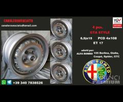 Cerchi GTA 6,5x15 pcd 4x108 ET17 Alfa romeo